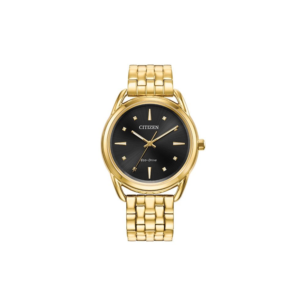 Ladies Eco-Drive Gold Tone Steel Watch FE7092-50E