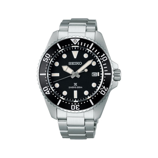 Prospex Stainless Steel Solar Diver's Watch Pure Black SNE597P1