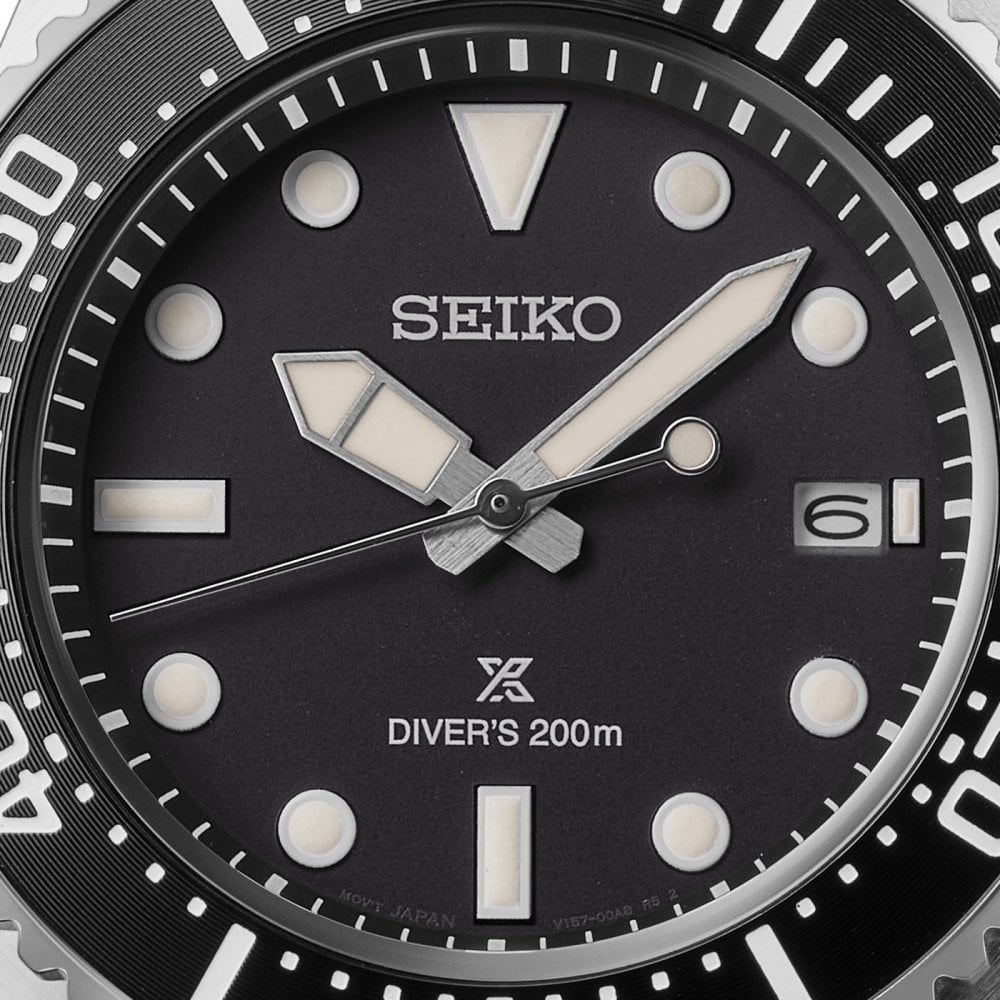 Prospex Stainless Steel Solar Diver's Watch Pure Black SNE597P1