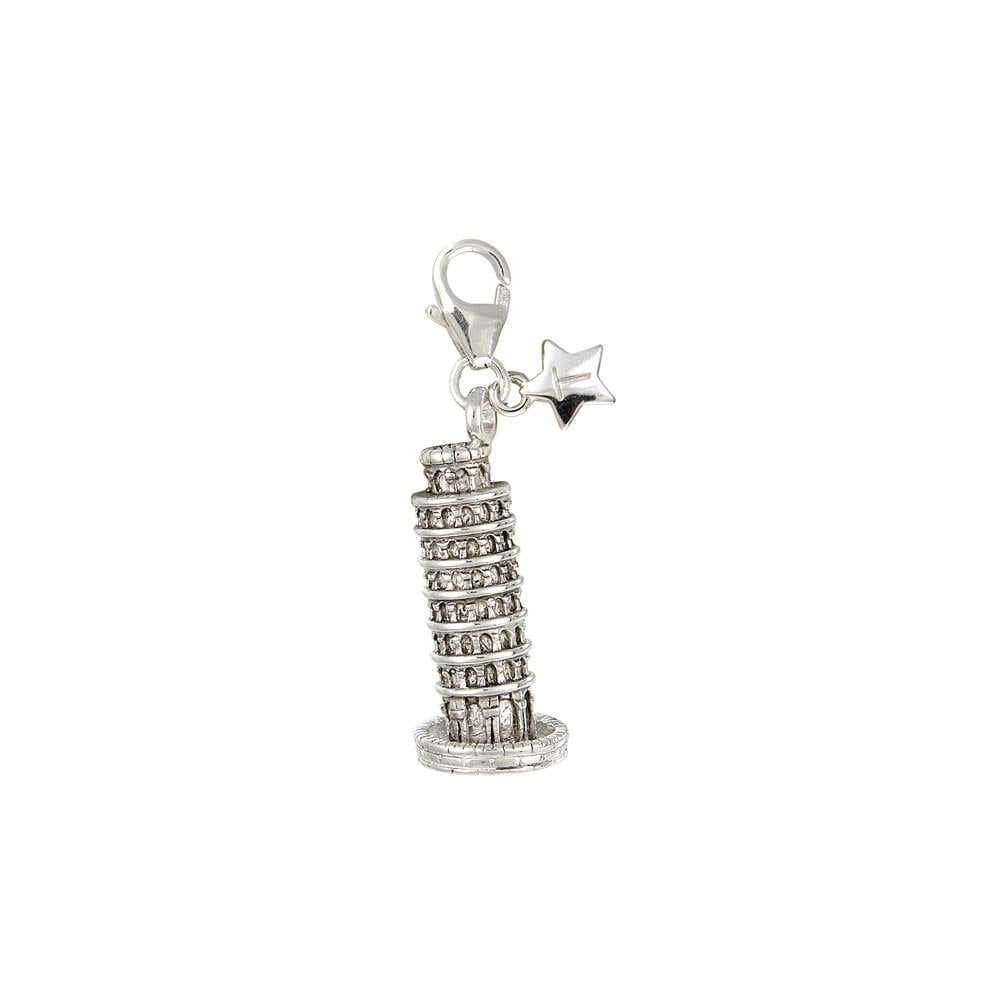 Sterling Silver Ladies Clip-on Charm Tower of Pisa SCH5