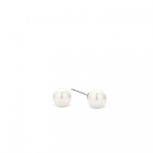 Ladies Sterling Silver Pearl Stud Earrings 7386PW