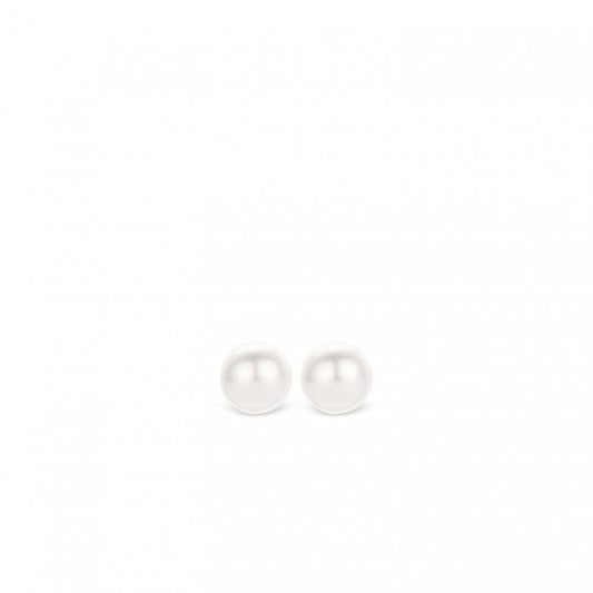 Ladies Sterling Silver Pearl Stud Earrings 7386PW