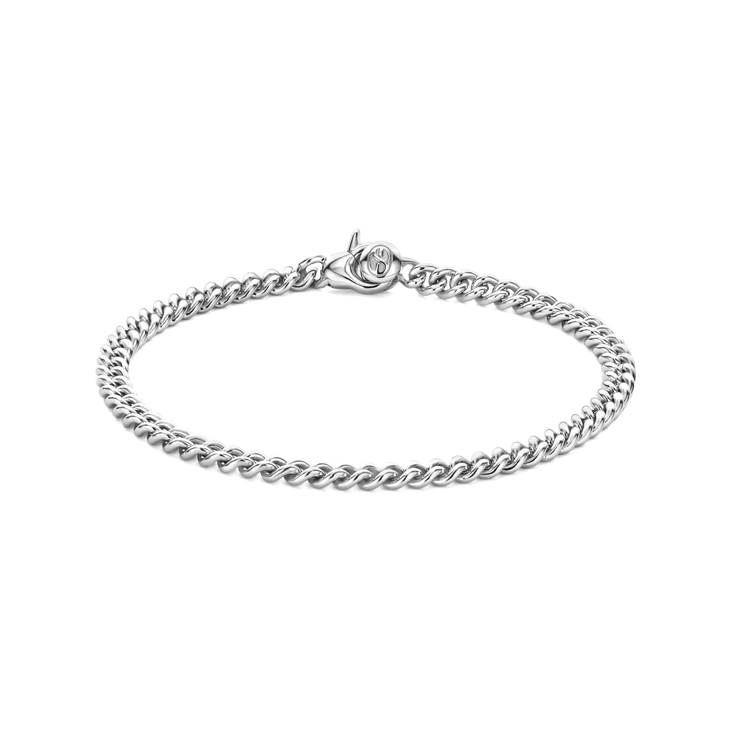 Sterling Silver Ladies Curb Bracelet 23055SI
