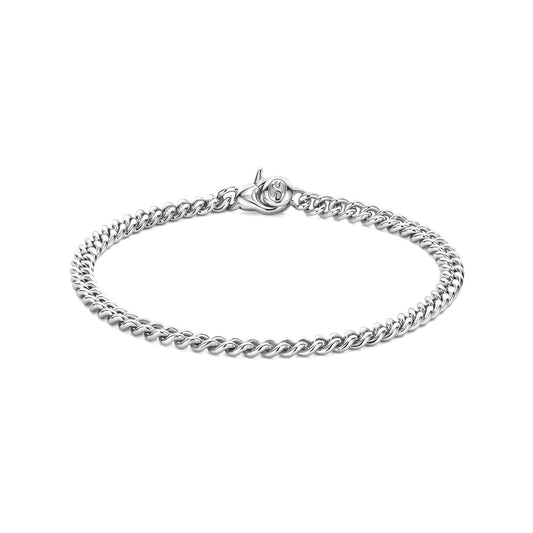 Sterling Silver Ladies Curb Bracelet 23055SI