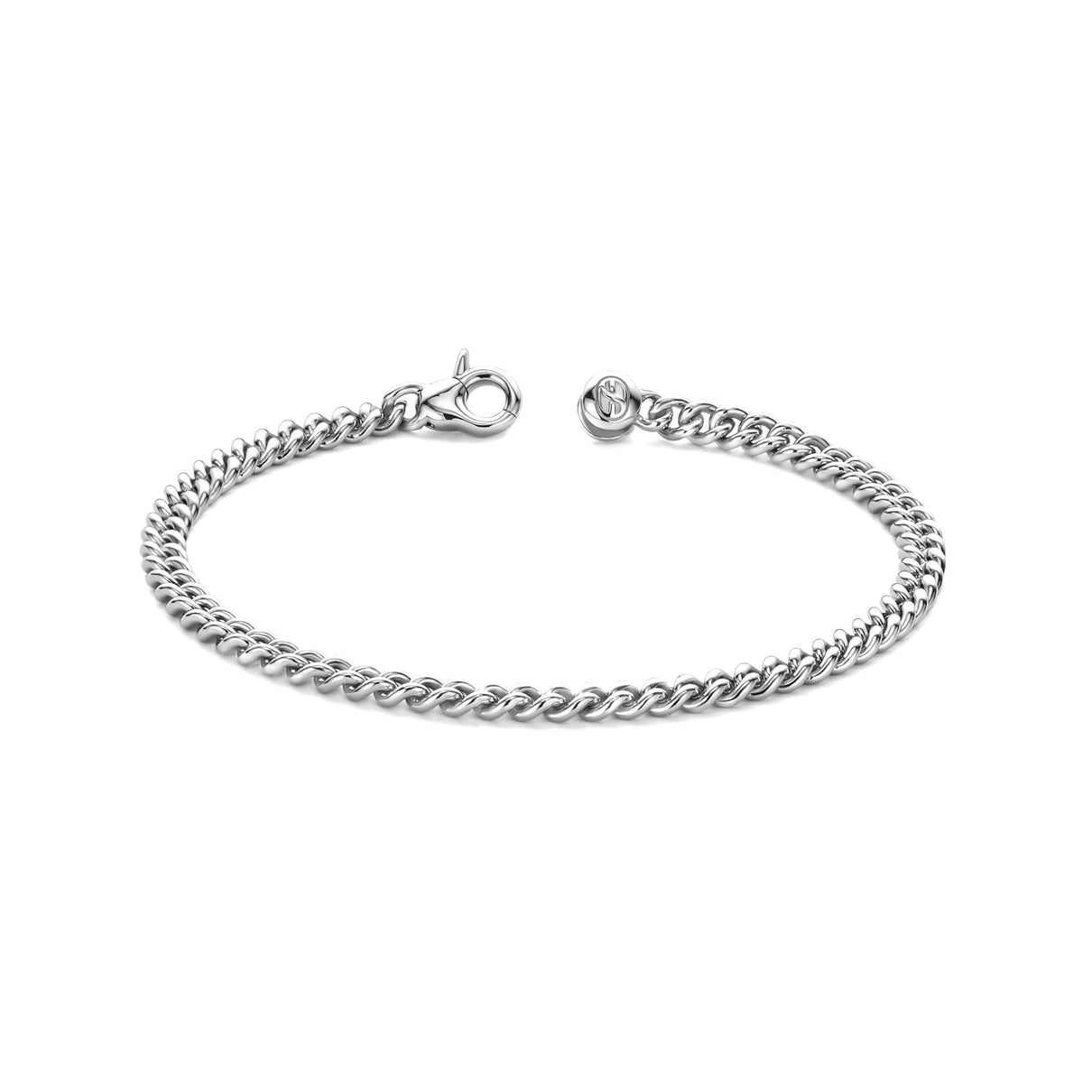 Sterling Silver Ladies Curb Bracelet 23055SI