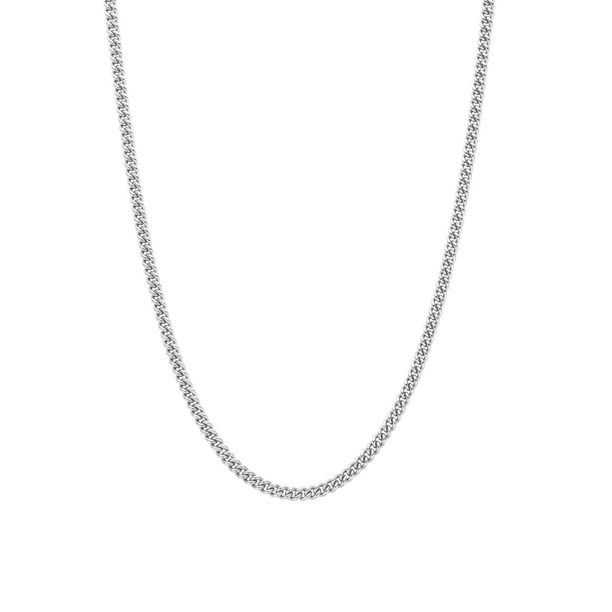 Sterling Silver Ladies or Gents Curb Necklace 34069SI/45