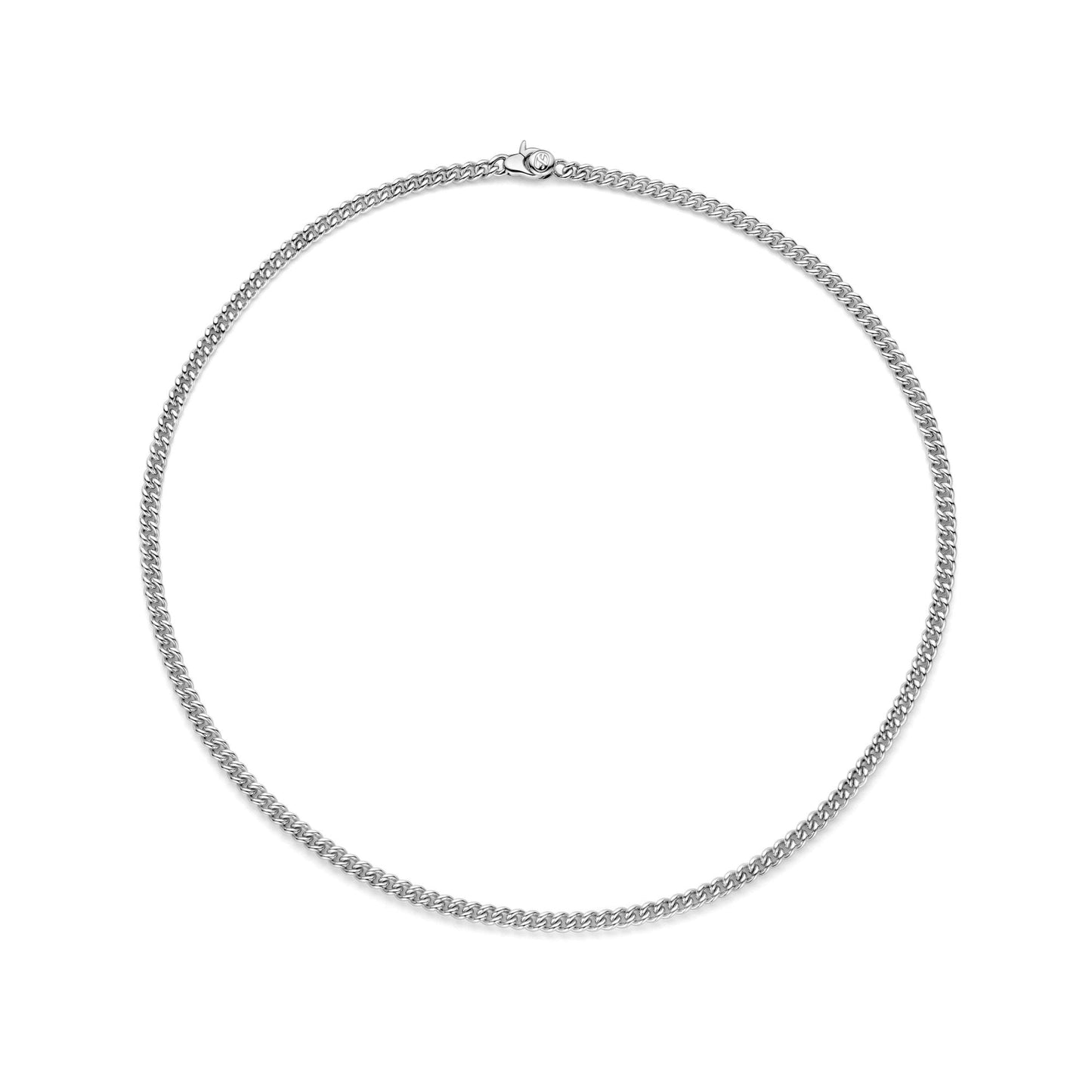 Sterling Silver Ladies or Gents Curb Necklace 34069SI/45