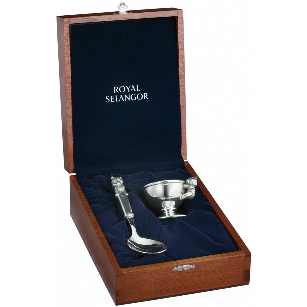 Pewter Egg Cup & Spoon Set Teddy Bear's Picnic 017525RG