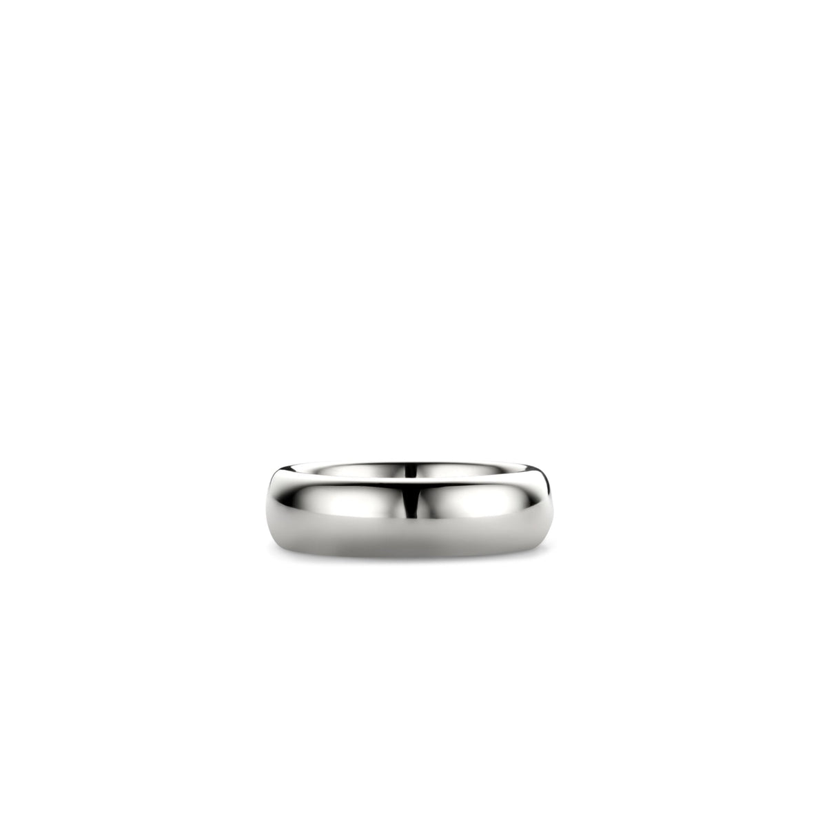 Ladies Silver Court Shaped 7mm Ring 12235SI