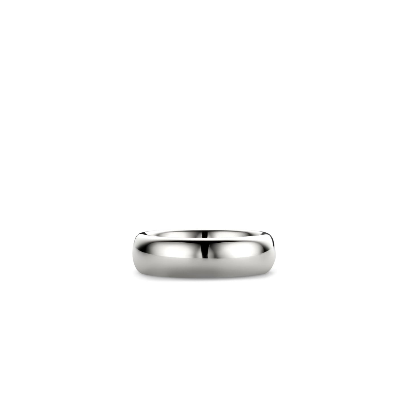 Ladies Silver Court Shaped 7mm Ring 12235SI