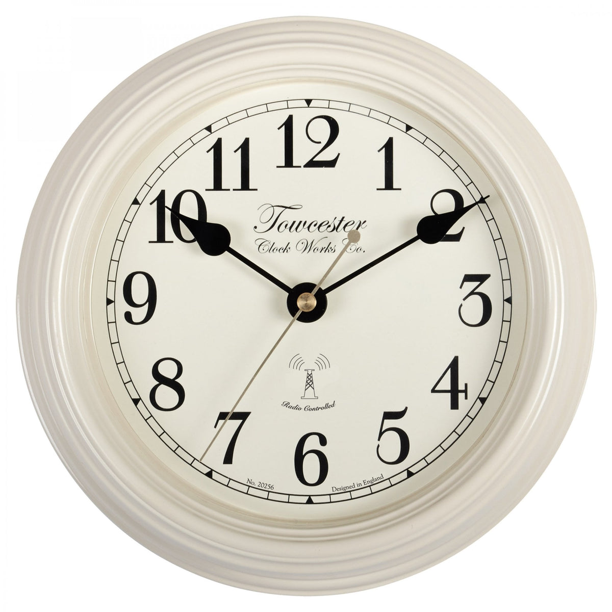 Radio Controlled Round Cream Battery Wall Clock Fairford 85462