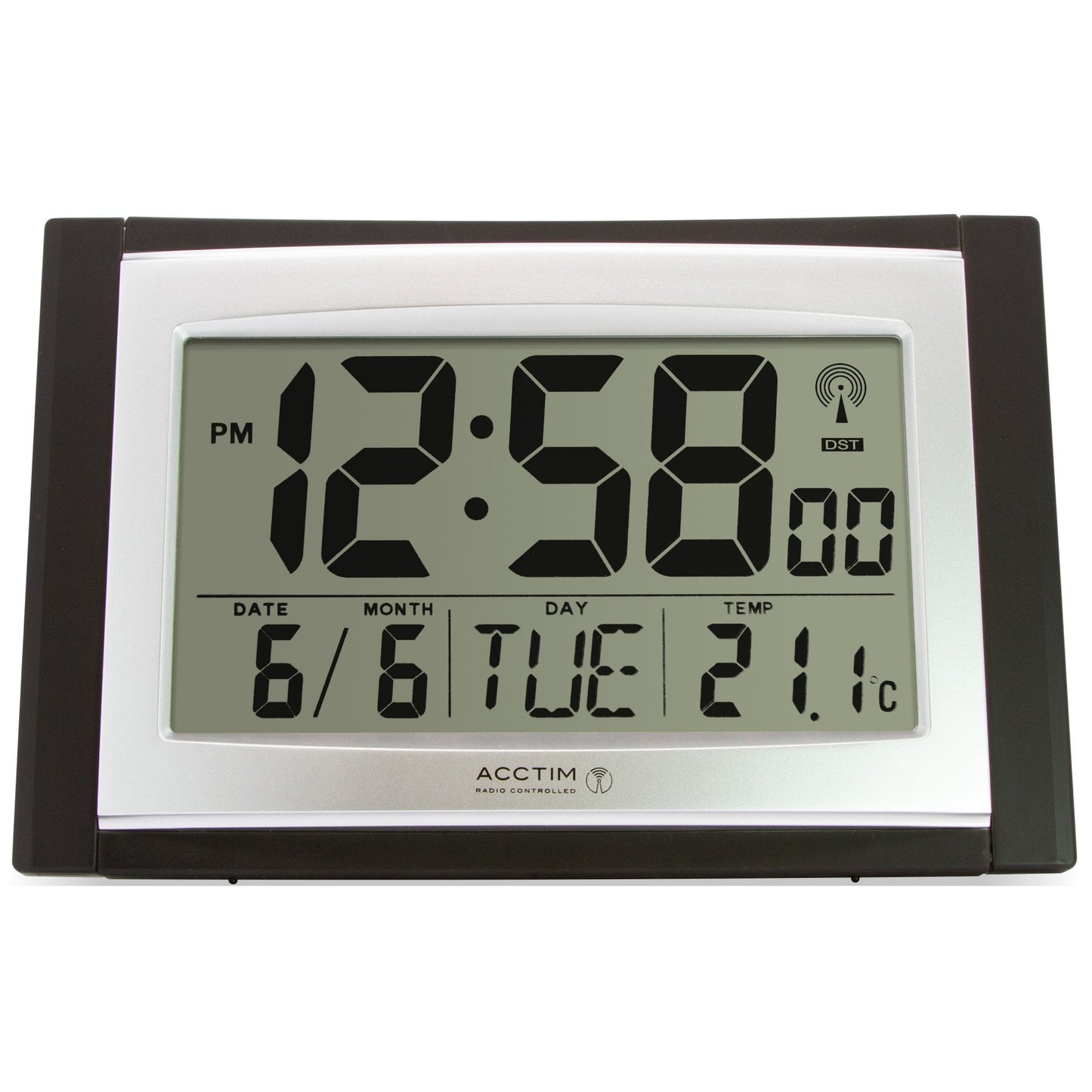 Digital Battery Clock with Date & Temperature 'Stratus' 74053