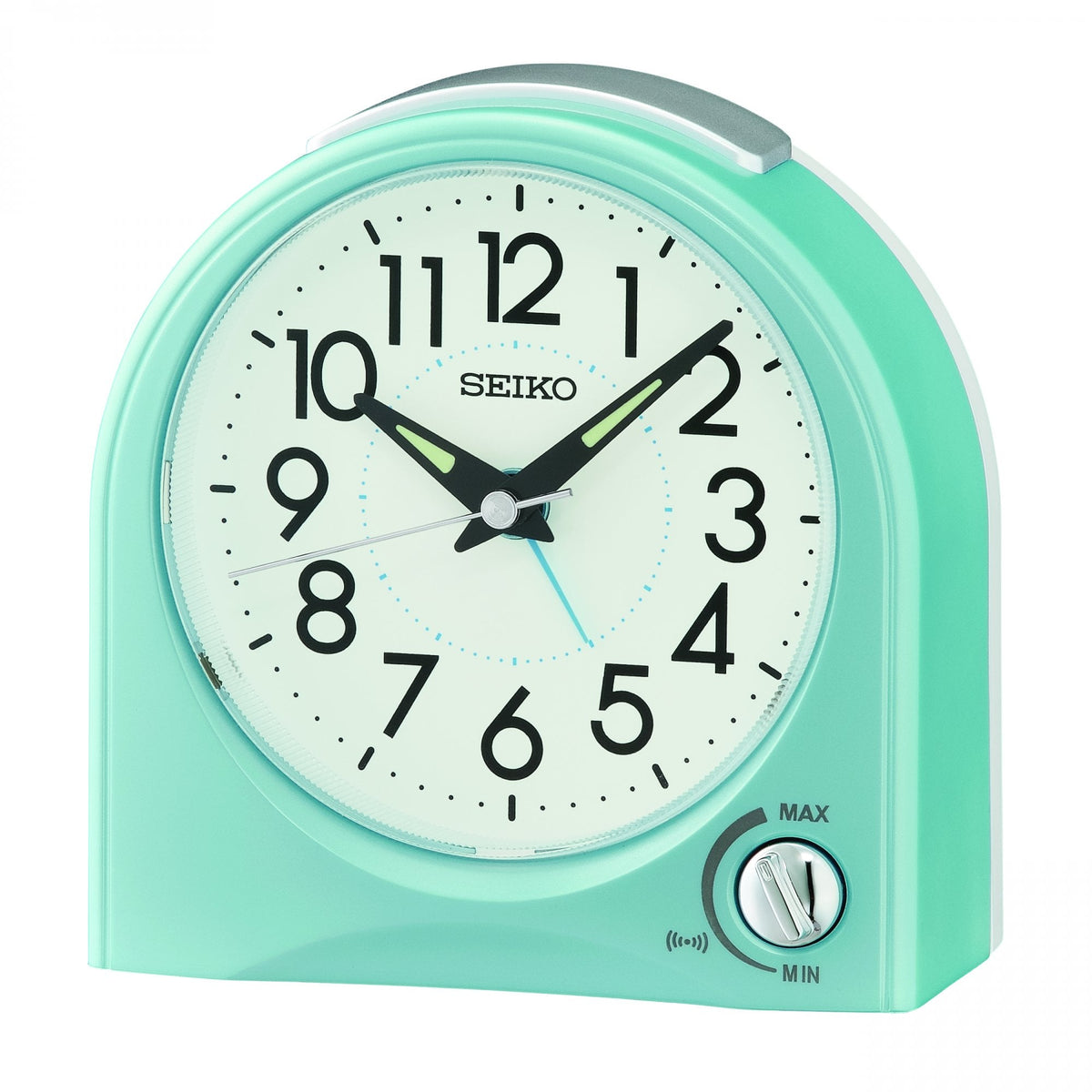 Blue Bedside Quartz Beep Alarm Clock, Clear Face QHE204L