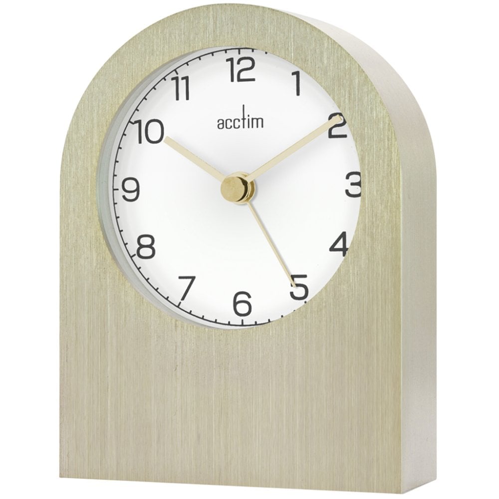 Gold Tone Battery Mantel Clock, Alarm Sutherland 37078