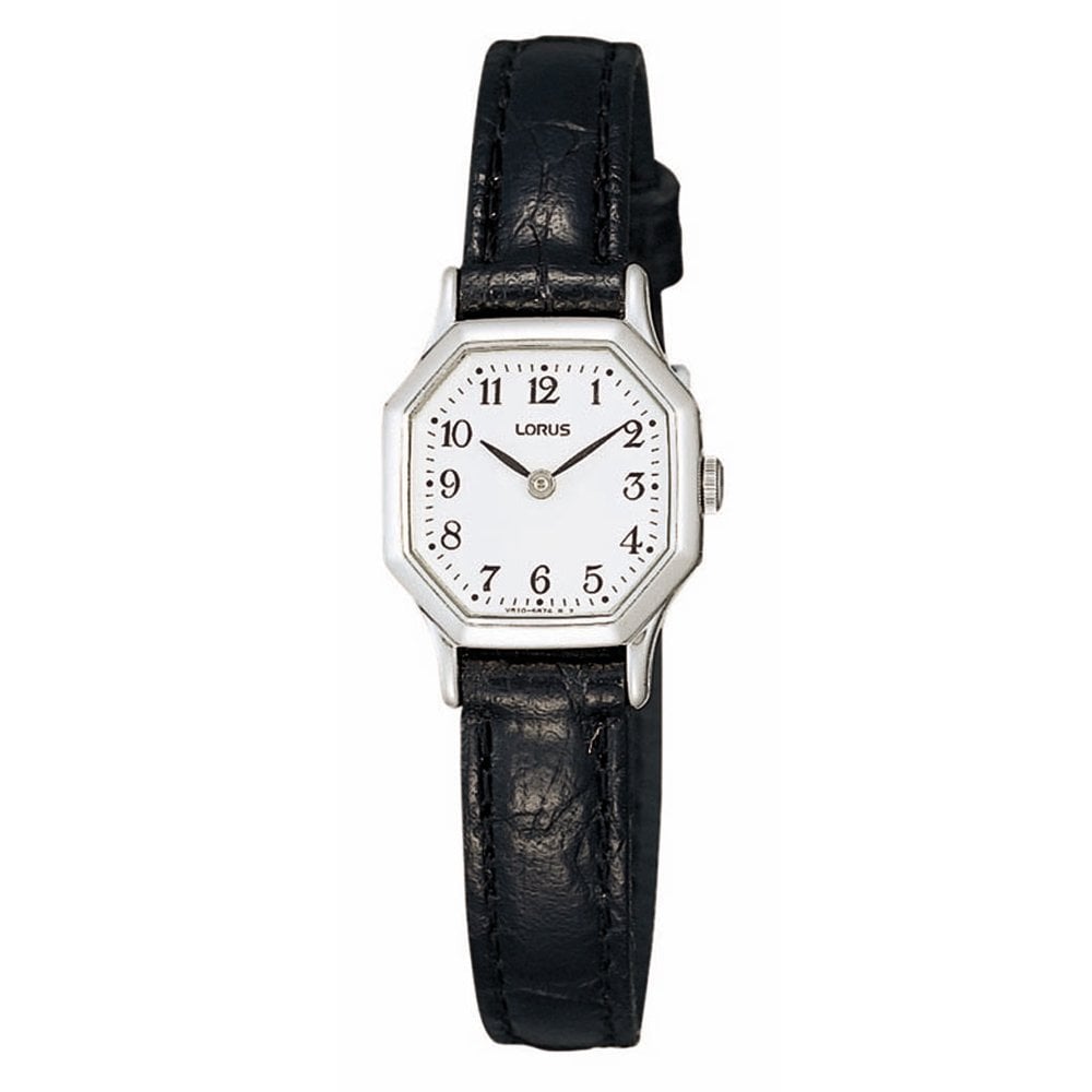 Ladies Steel Octagonal Leather Strap Watch RJ471BX9