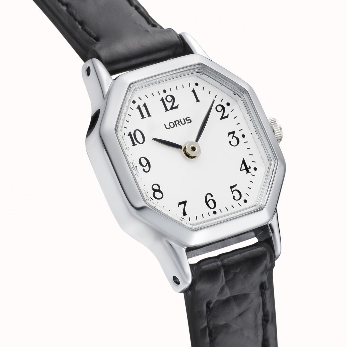 Ladies Steel Octagonal Leather Strap Watch RJ471BX9