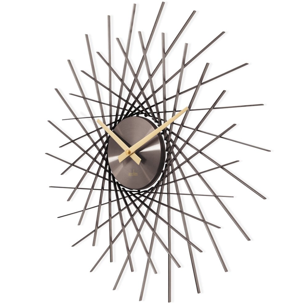 Contemporary Spoke Design Battery Wall Clock Lohne 29533