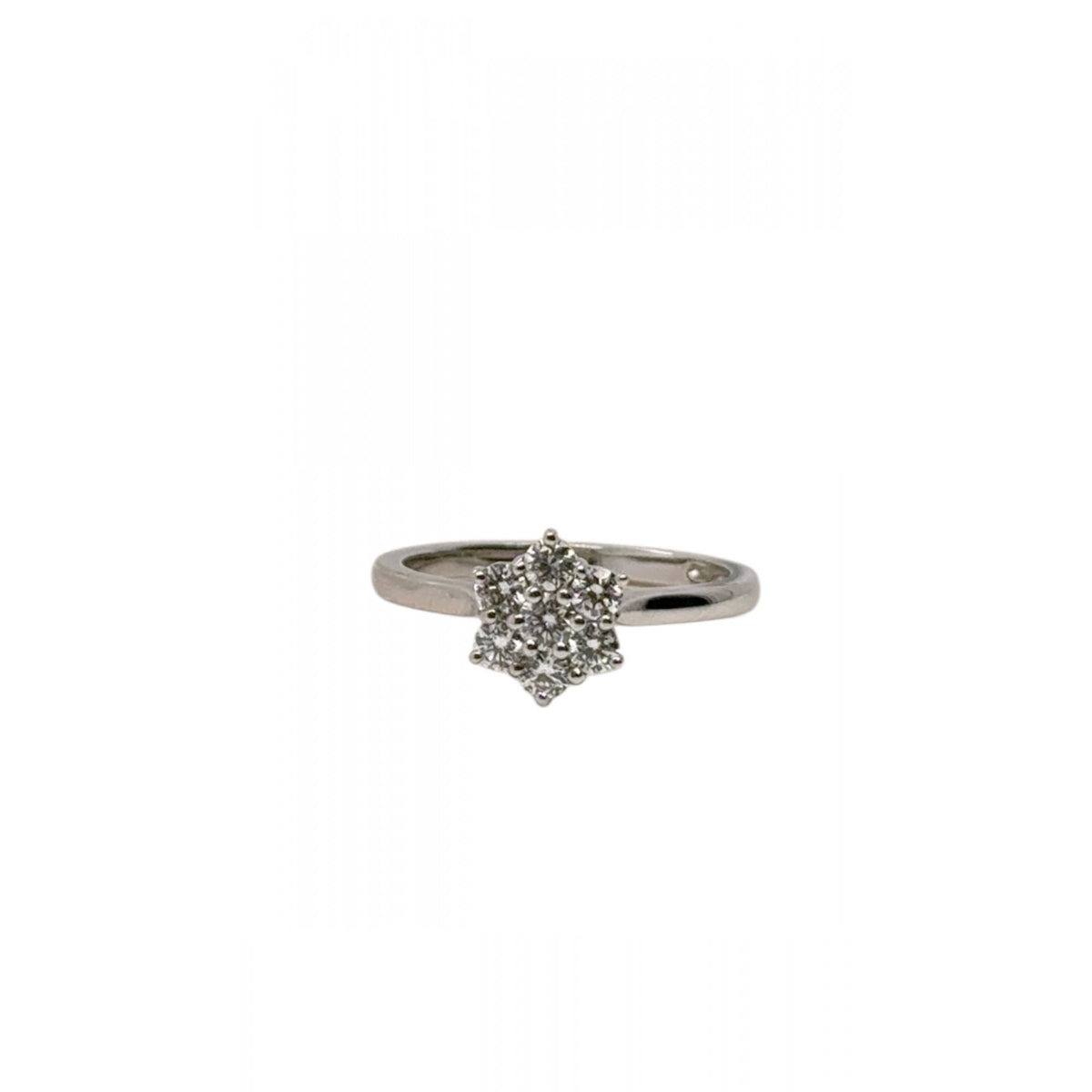 Platinum Ladies Diamond Daisy 0.50ct Cluster Ring