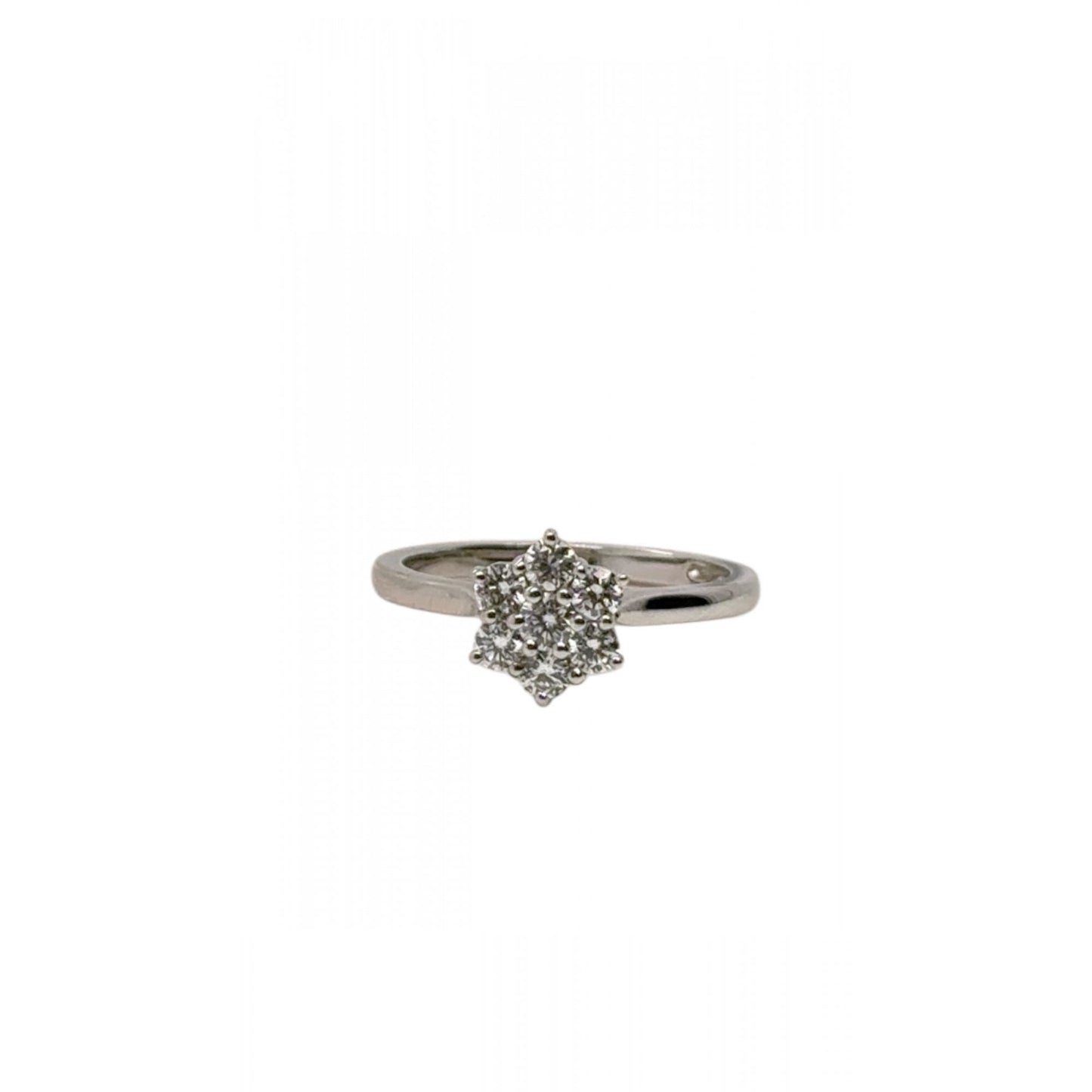 Platinum Ladies Diamond Daisy 0.50ct Cluster Ring