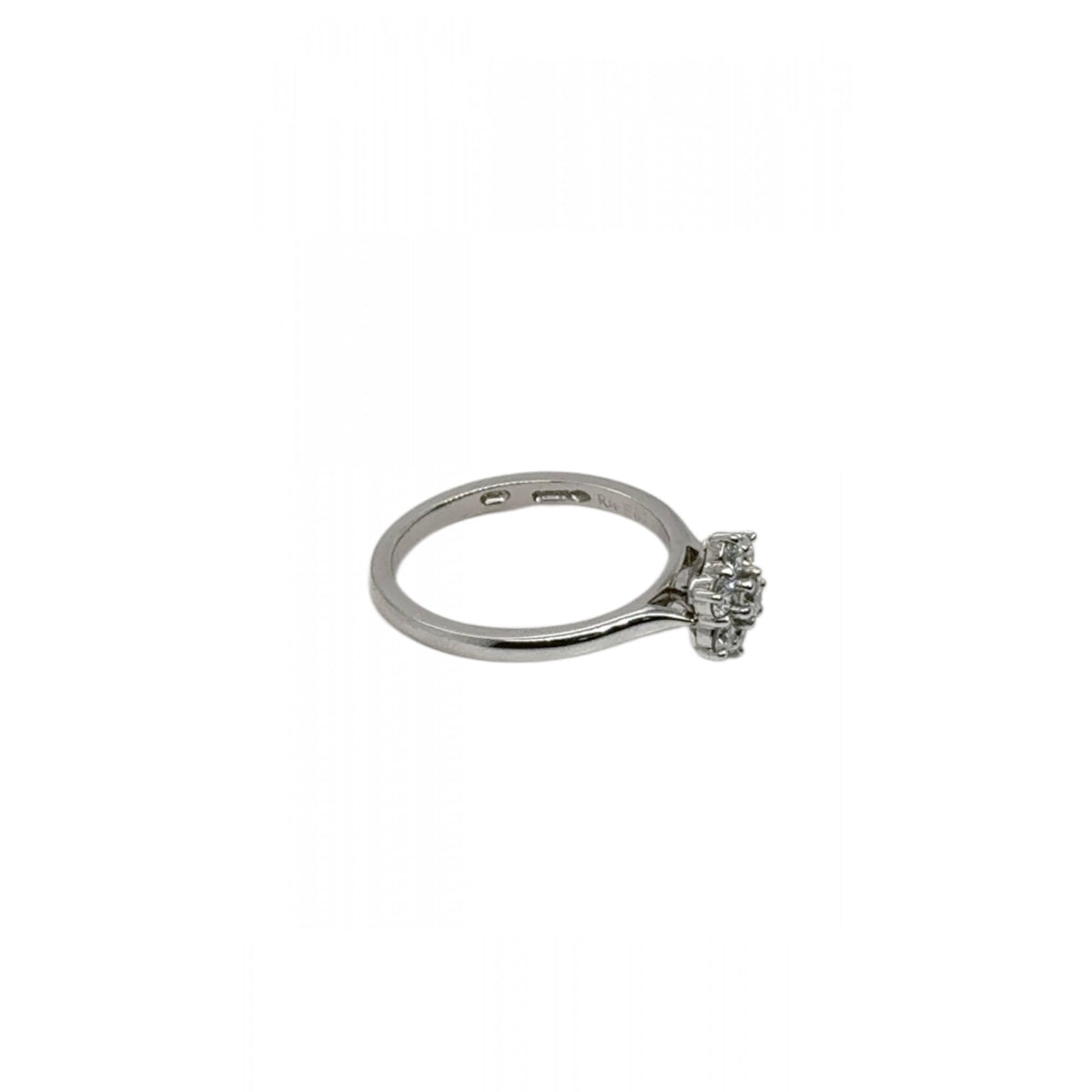Platinum Ladies Diamond Daisy 0.50ct Cluster Ring