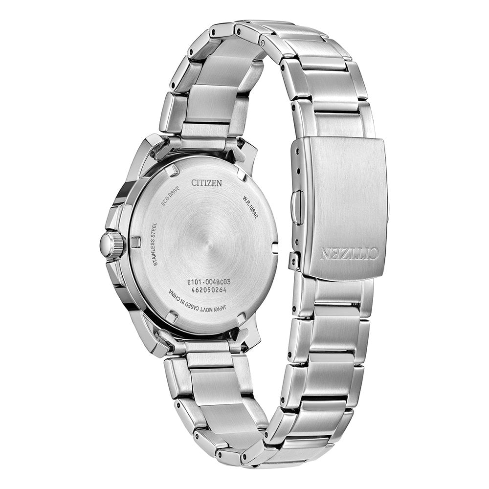 Gents Steel Eco-Drive Watch on Bracelet, Day & Date BM8180-62E