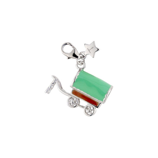 Sterling Silver Clip on Gypsy Caravan Ladies Charm SCH205