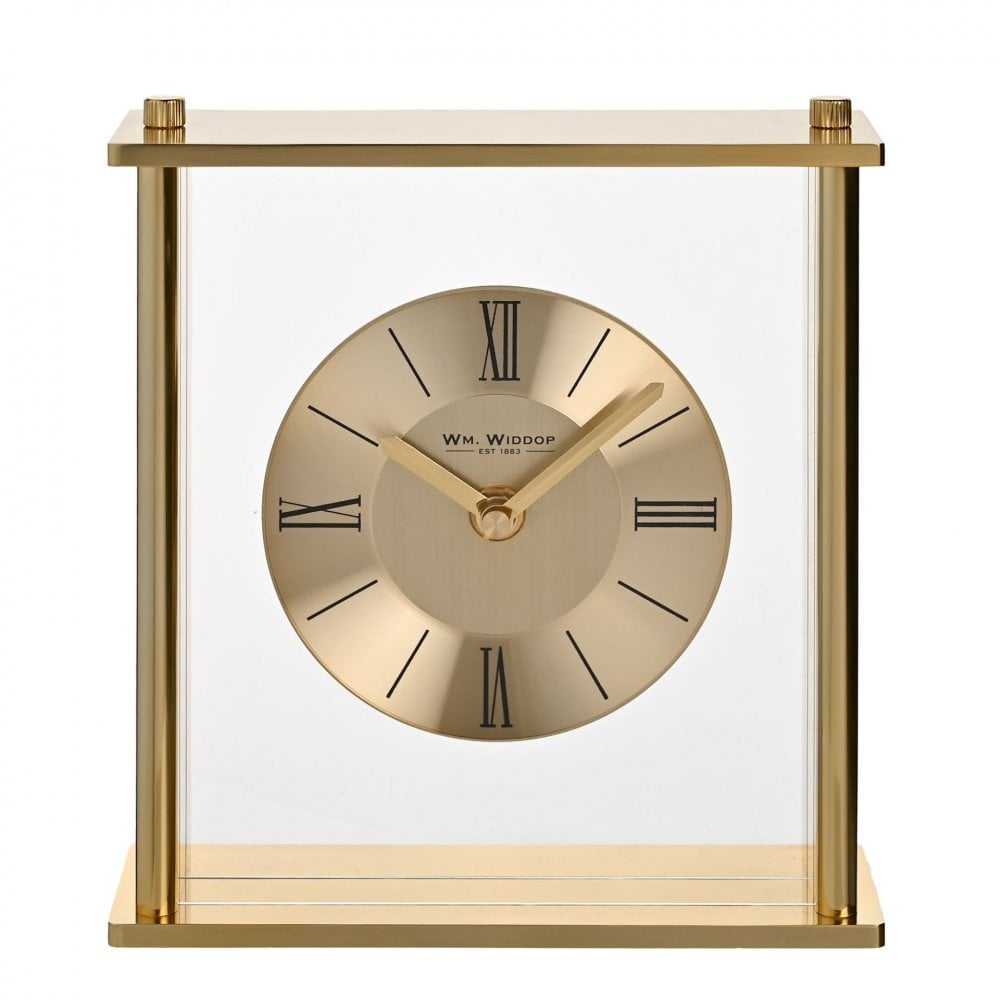 Gold Tone Battery Mantel Clock W3428