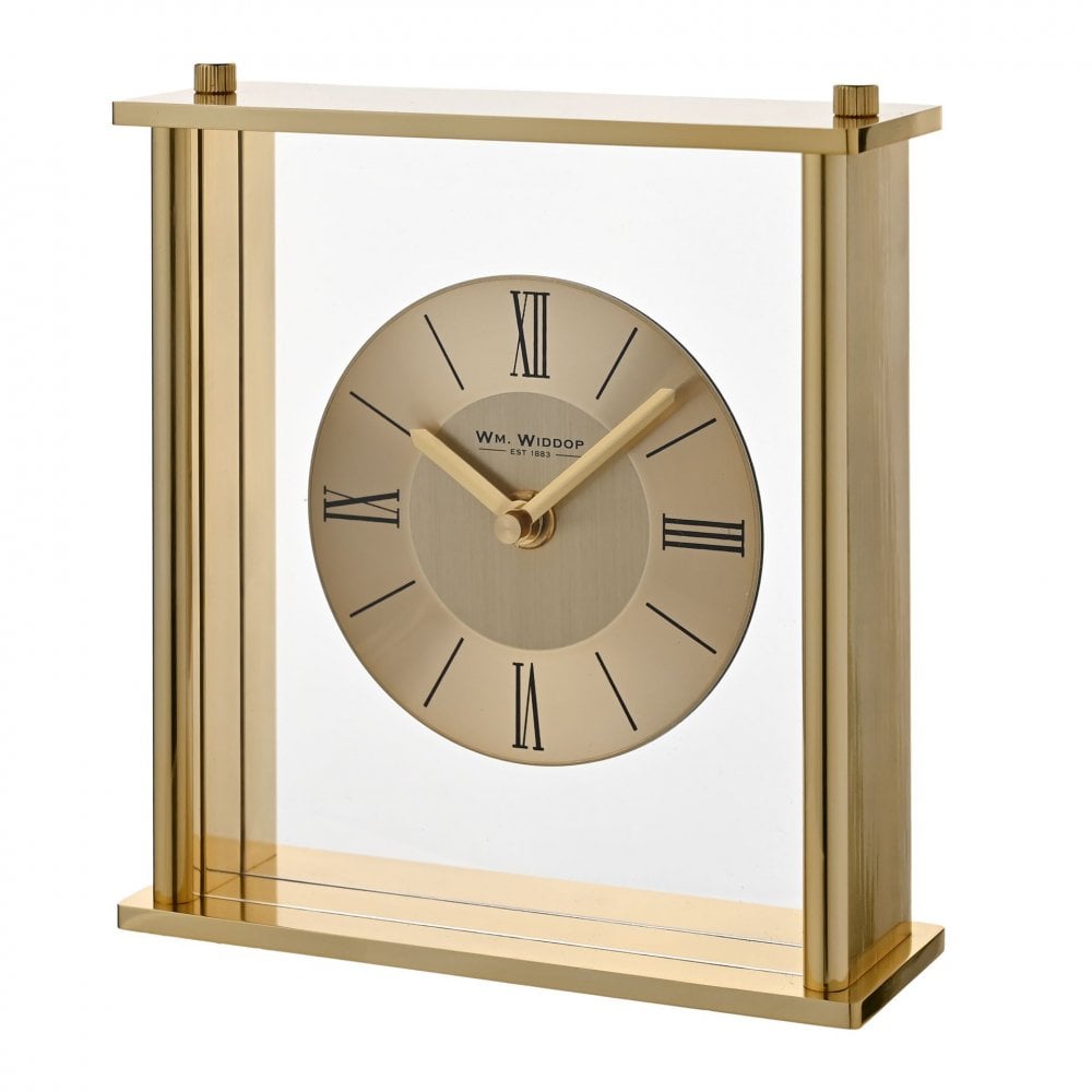 Gold Tone Battery Mantel Clock W3428