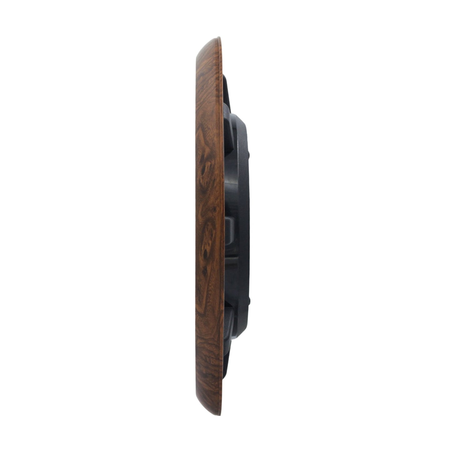 Round Battery Brown Wall Clock, Clear Face QHA014B