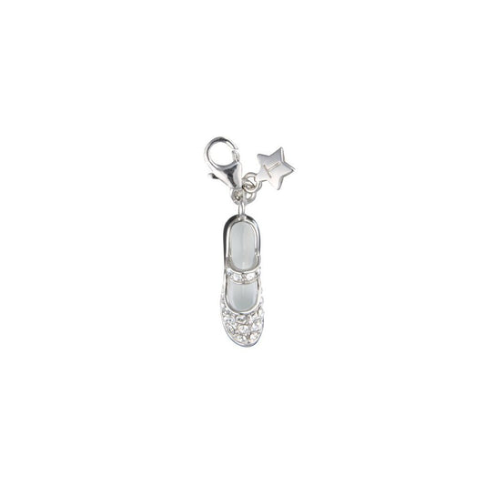 Ladies Sterling Silver Black Shoe Clip on Charm SCH159