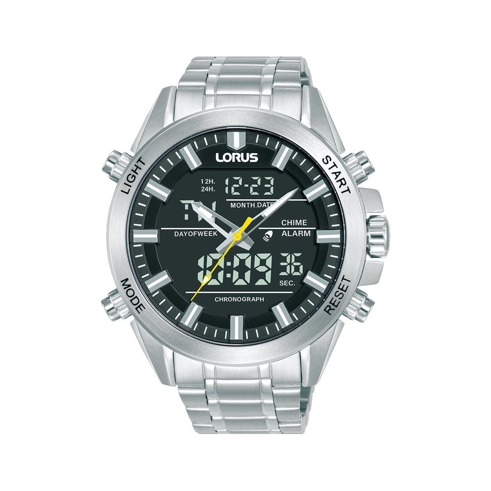Gents Quartz Steel Digital Watch on Bracelet RW663AX9