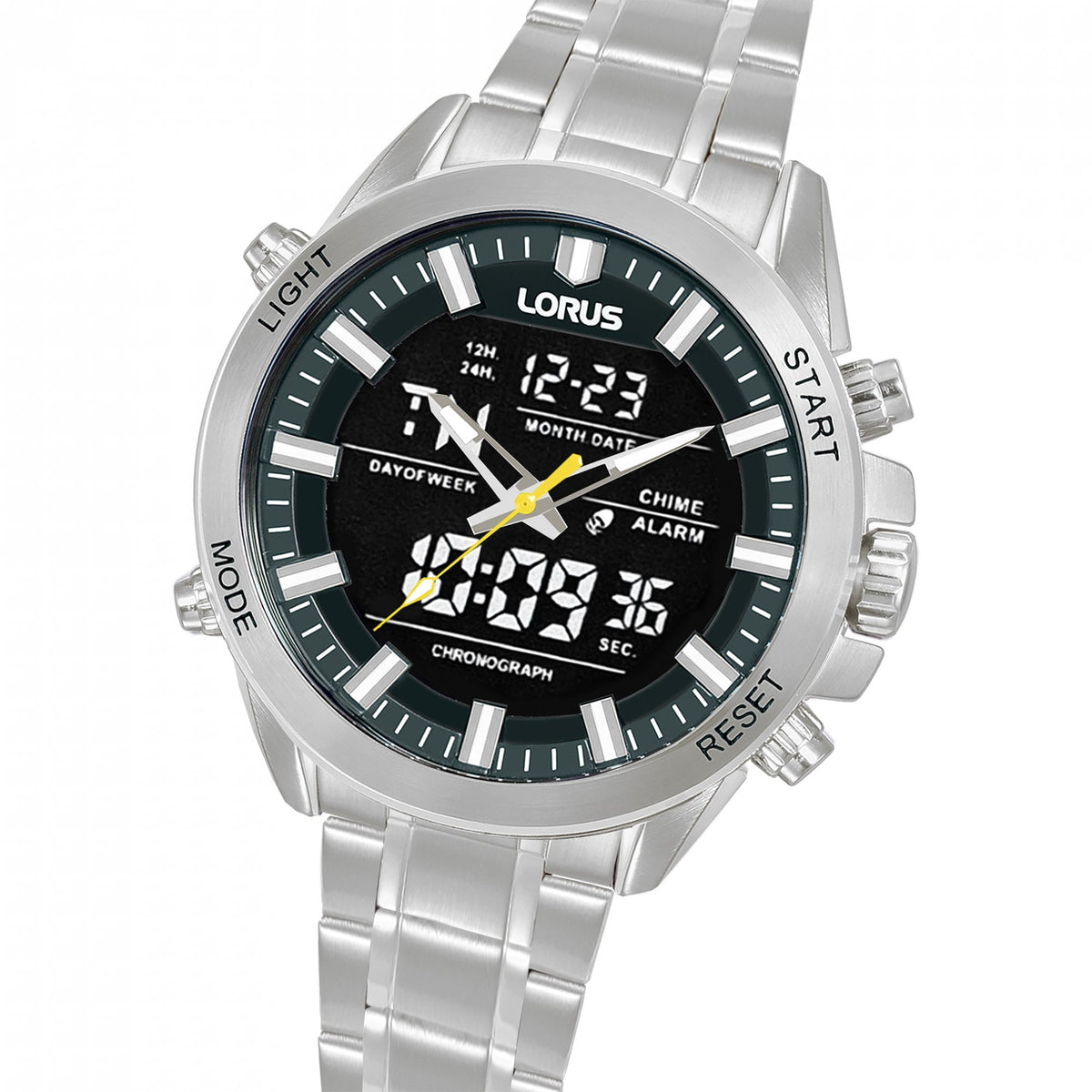 Gents Quartz Steel Digital Watch on Bracelet RW663AX9