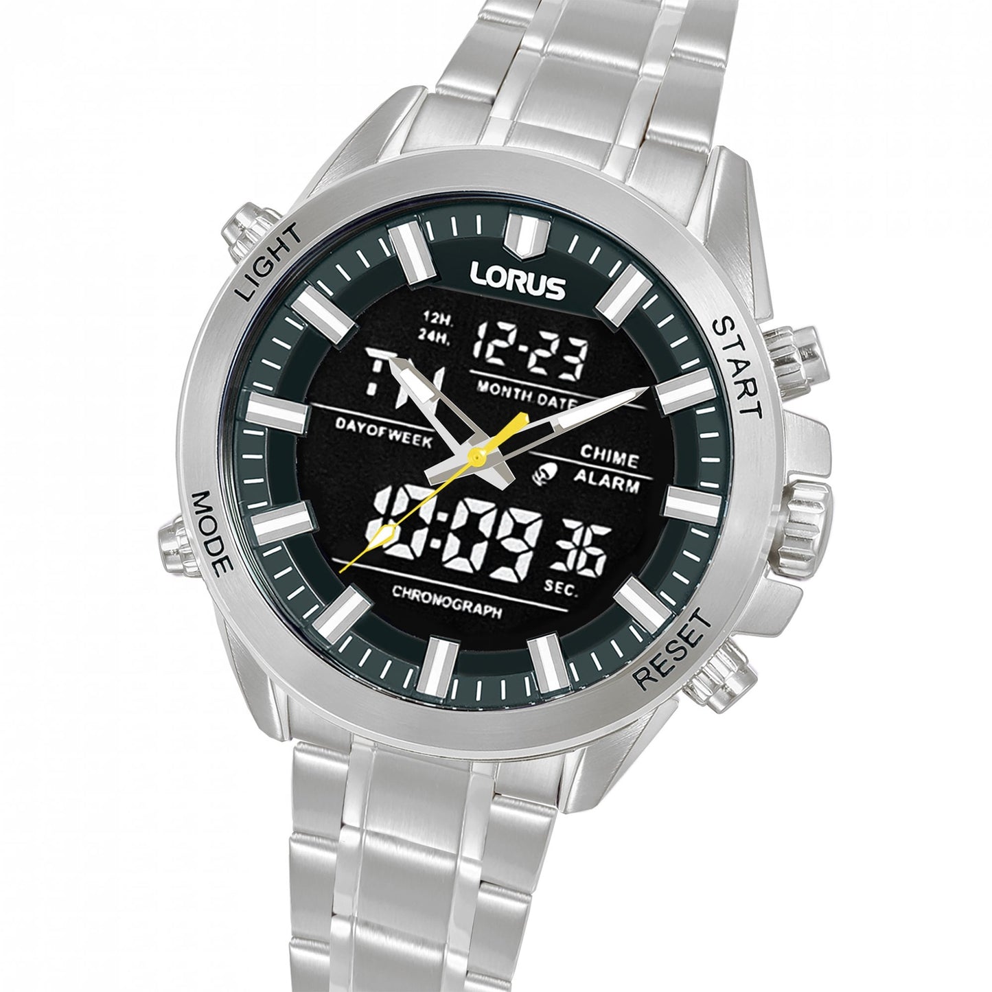 Gents Quartz Steel Digital Watch on Bracelet RW663AX9