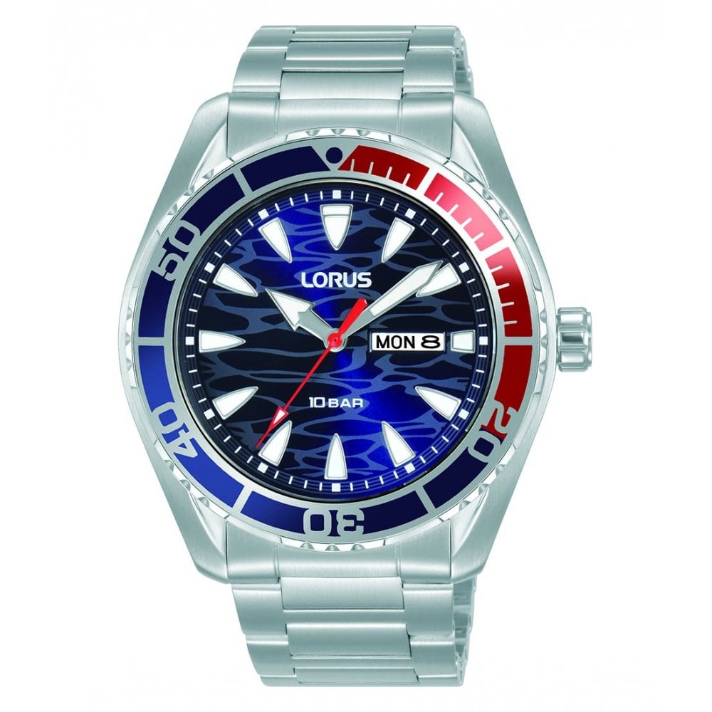 Gents Quartz Blue Wave Stainless Steel Watch RH383AX9