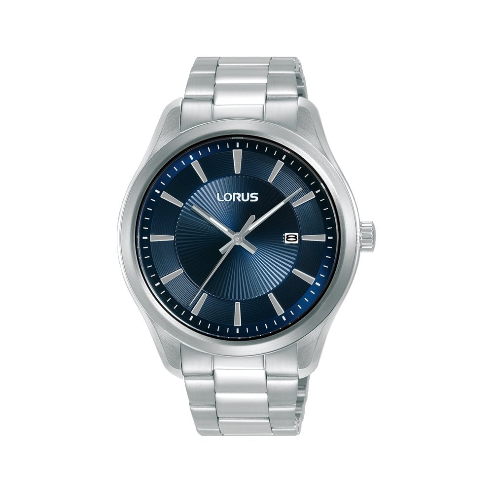 Gents Quartz Stainless Steel Watch With Blue Dial, Date RH927RX9