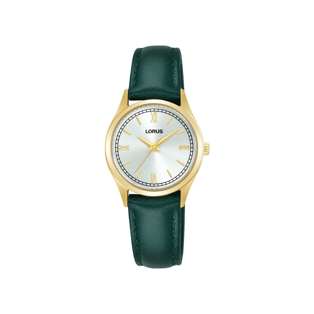 Ladies Quartz Gold Tone Watch On Leather Strap RG216YX9