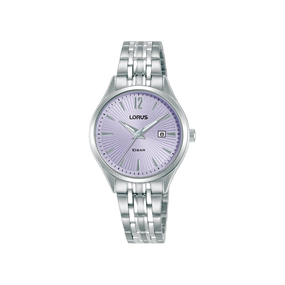 Ladies Quartz Stainless Steel Watch With Lilac Dial RJ299BX9