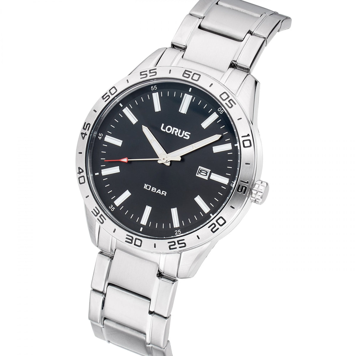 Gents Stainless Steel Battery Watch on Bracelet, Date RH947QX9