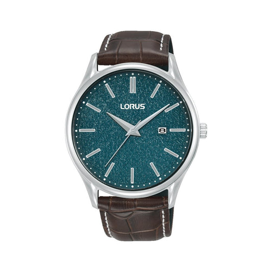 Gents Quartz Lake Blue Dial on Leather Strap RH935QX9