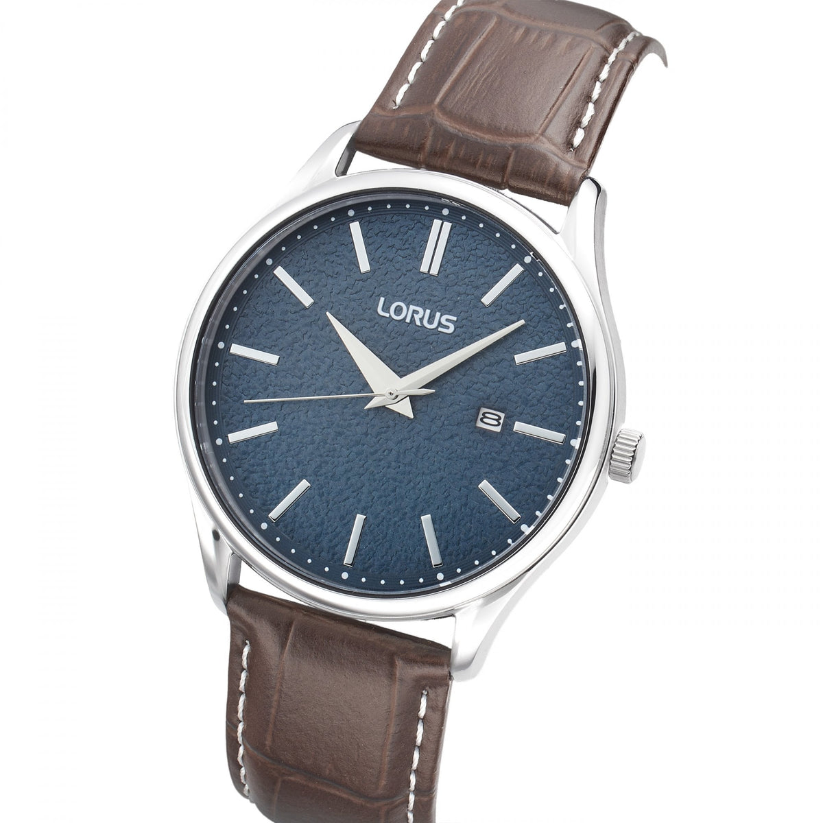 Gents Quartz Lake Blue Dial on Leather Strap RH935QX9