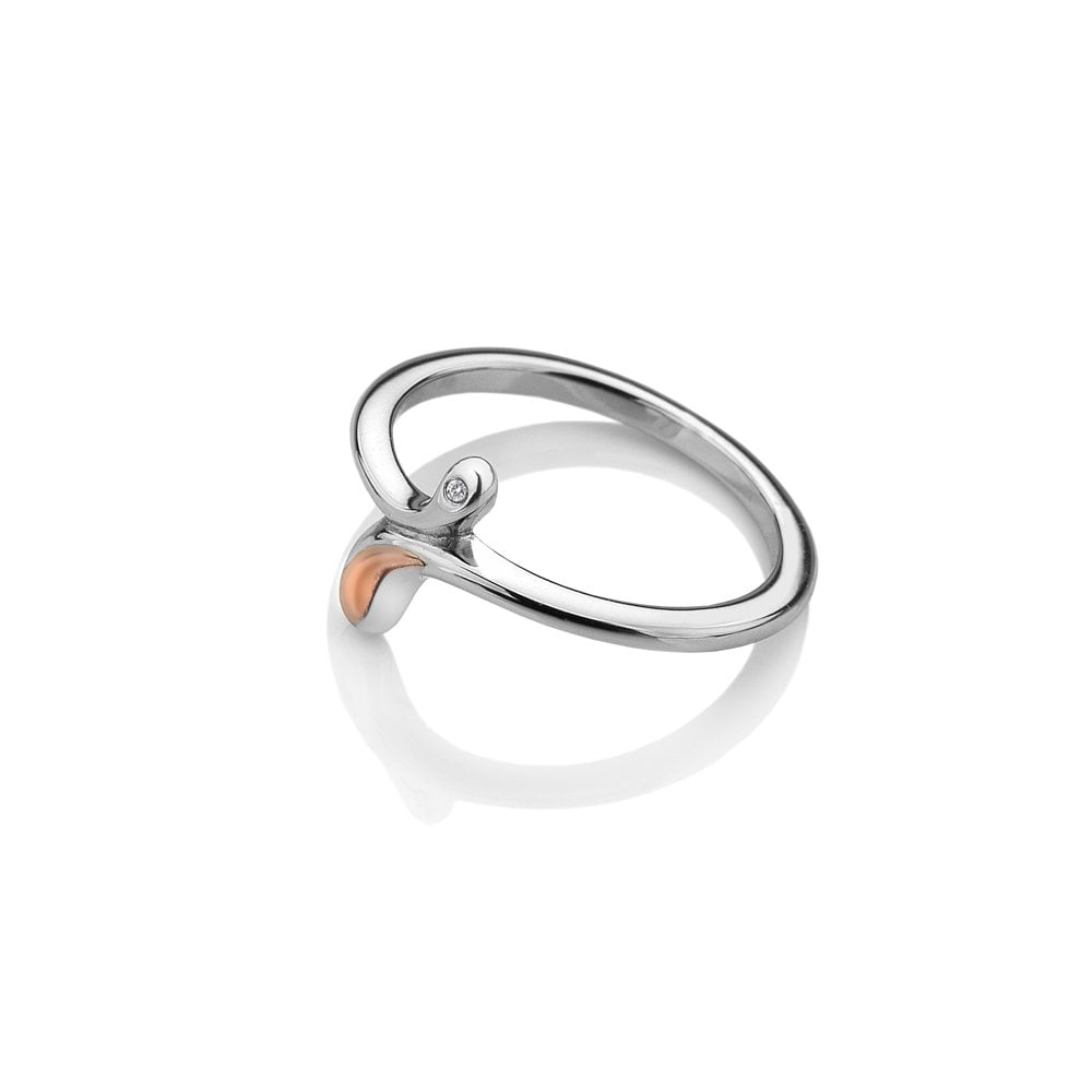 Ladies Sterling Silver Diamond Ring 'Droplets' DR200
