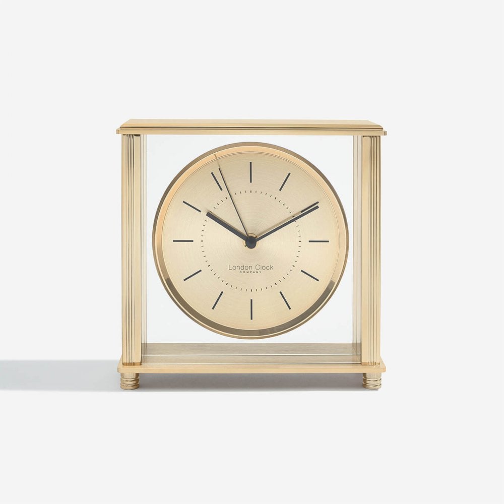 Gold Tone Quartz Battery Mantel Clock 03211