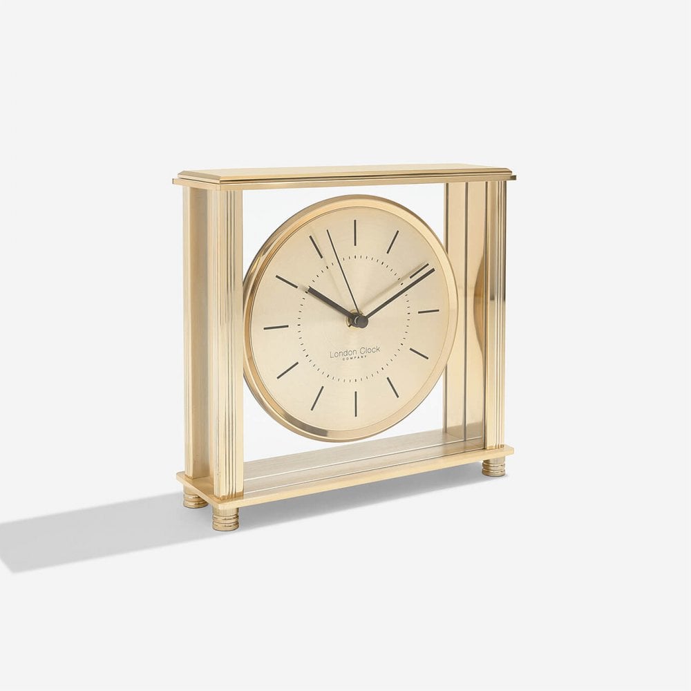 Gold Tone Quartz Battery Mantel Clock 03211
