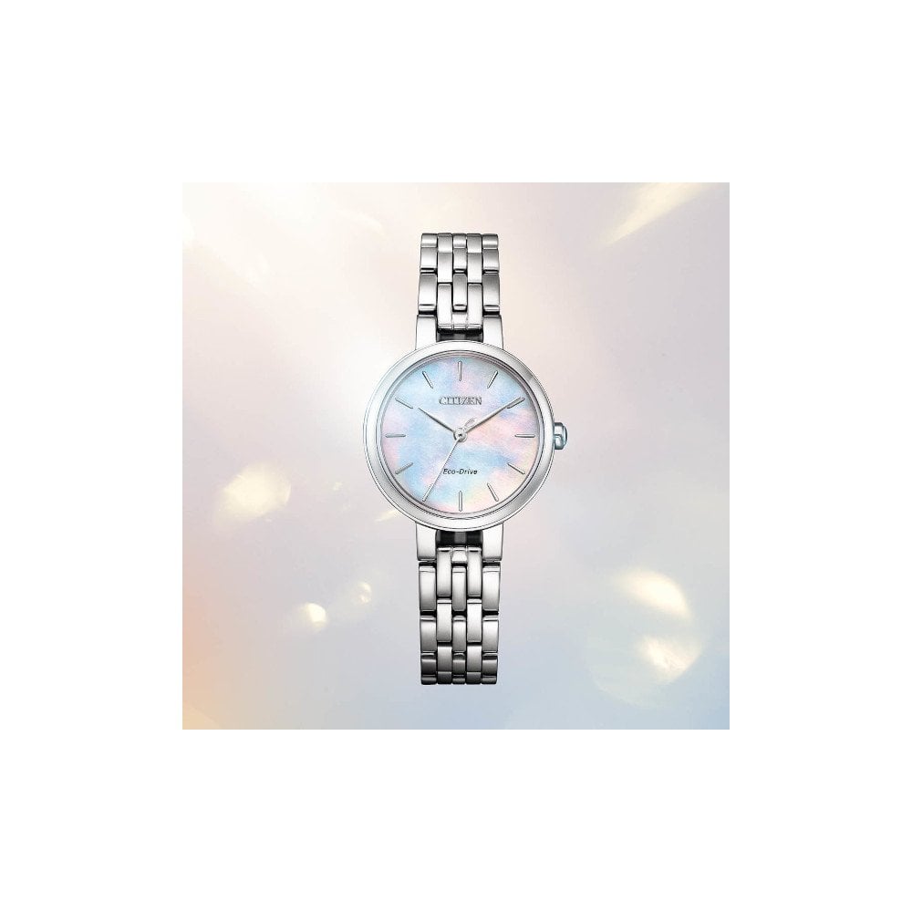 Ladies Steel Eco-Drive Silhouette Watch on Bracelet EM0990-81Y