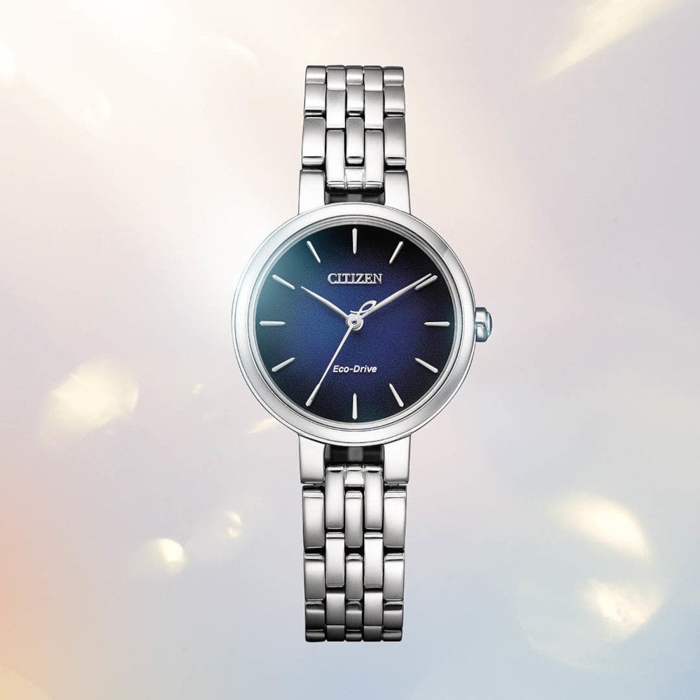 Ladies Steel Eco-Drive Bracelet Watch Silhouette EM0990-81L