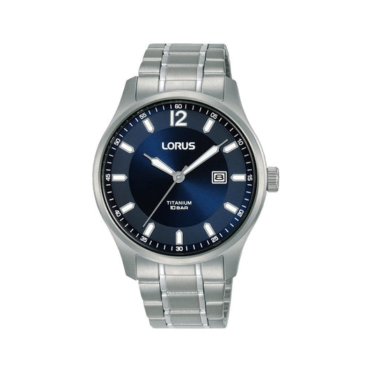 Gents Quartz Titanium Blue Dial Watch on Bracelet RH997QX9