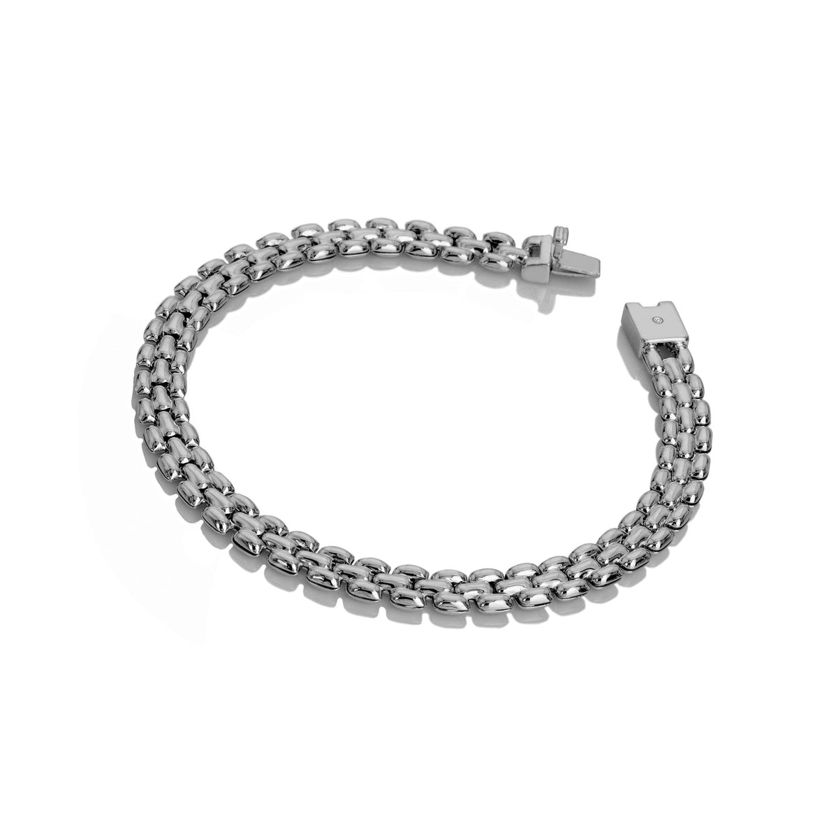 Ladies Sterling Silver Woven Chain Bracelet DL715