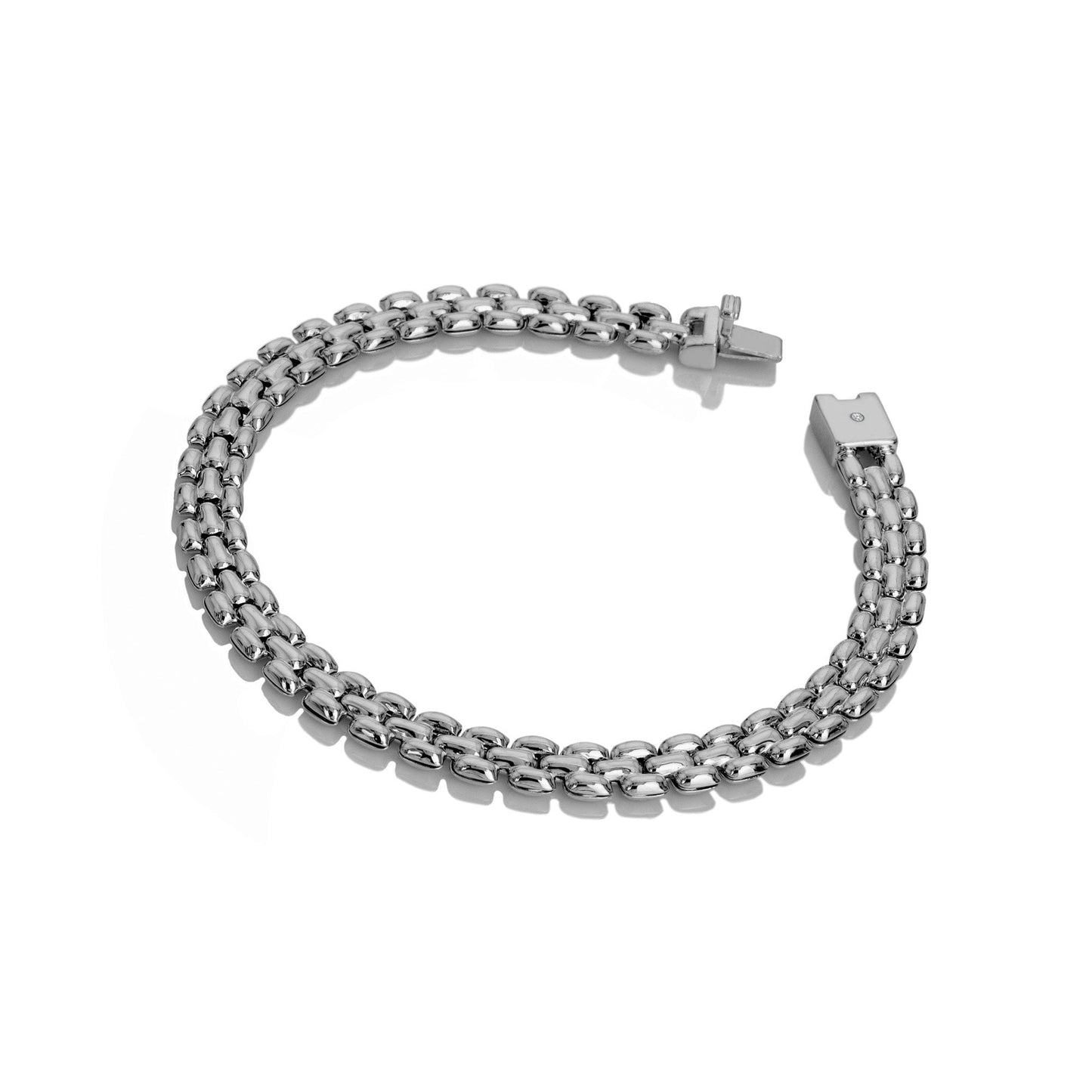 Ladies Sterling Silver Woven Chain Bracelet DL715