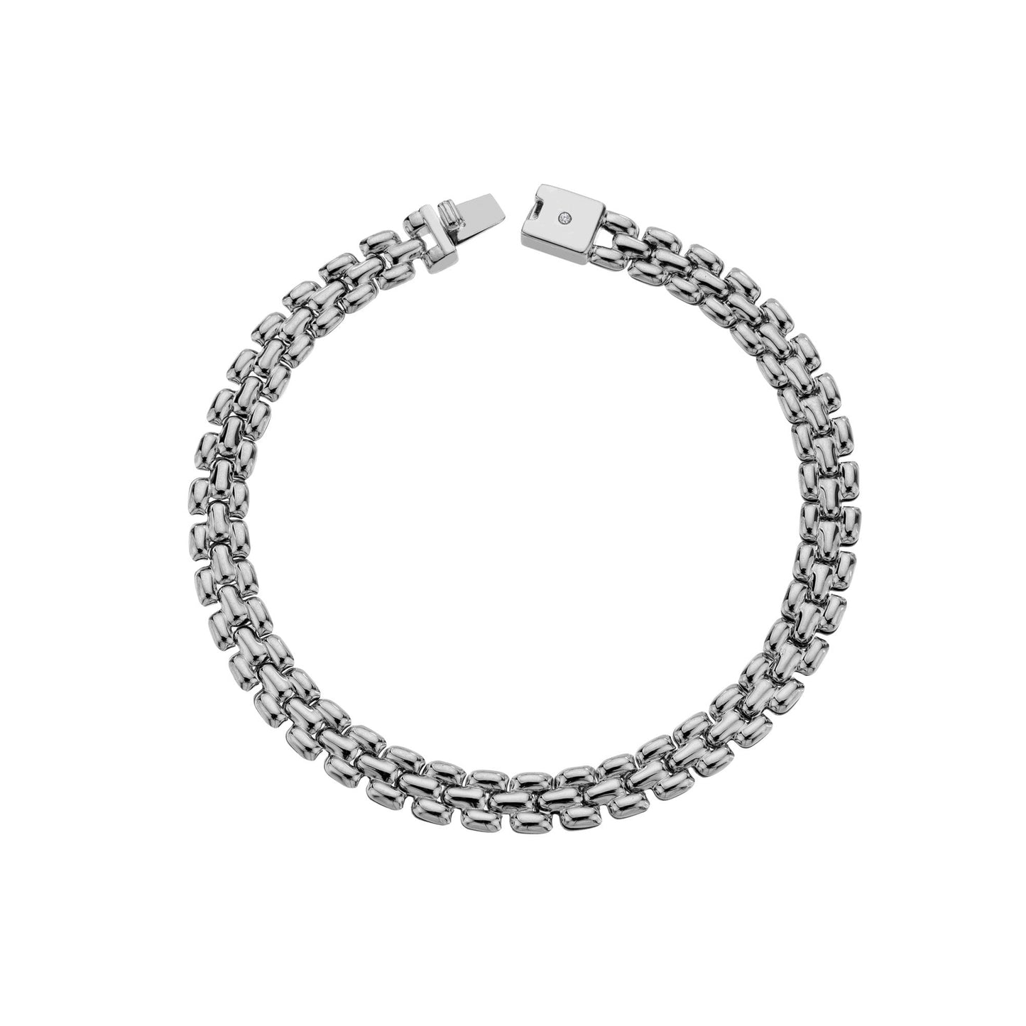 Ladies Sterling Silver Woven Chain Bracelet DL715