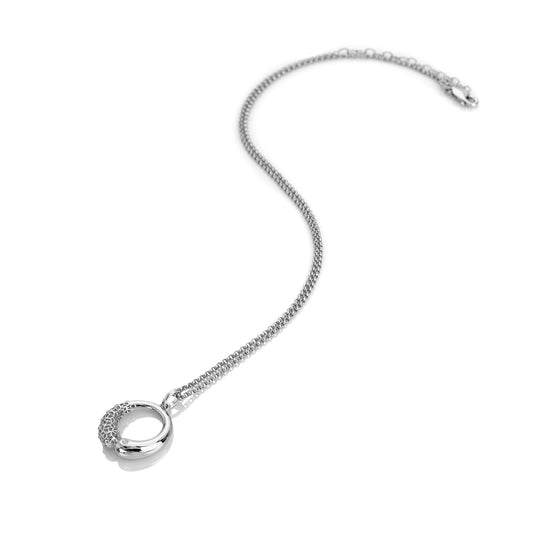 Ladies Sterling Silver Diamond Set Aster Pendant DP1092